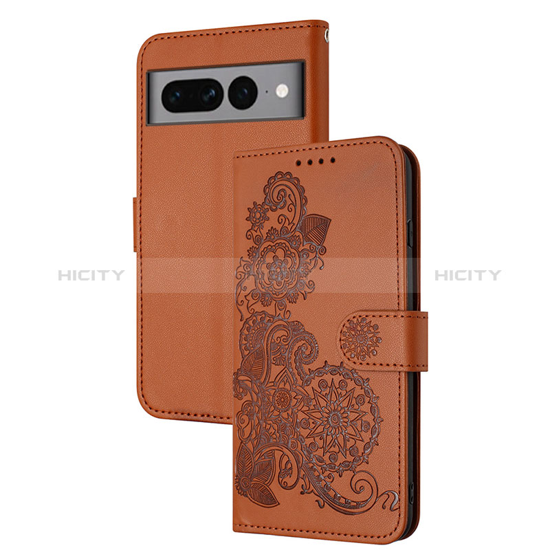 Funda de Cuero Cartera con Soporte Flores Carcasa Y01X para Google Pixel 7 Pro 5G