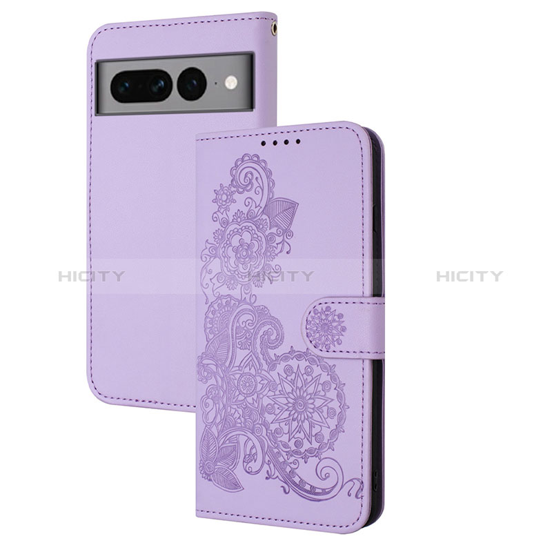 Funda de Cuero Cartera con Soporte Flores Carcasa Y01X para Google Pixel 7 Pro 5G