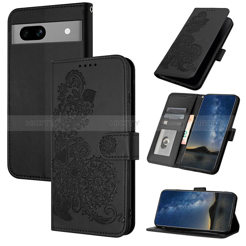 Funda de Cuero Cartera con Soporte Flores Carcasa Y01X para Google Pixel 7a 5G