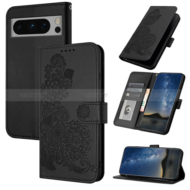 Funda de Cuero Cartera con Soporte Flores Carcasa Y01X para Google Pixel 8 5G