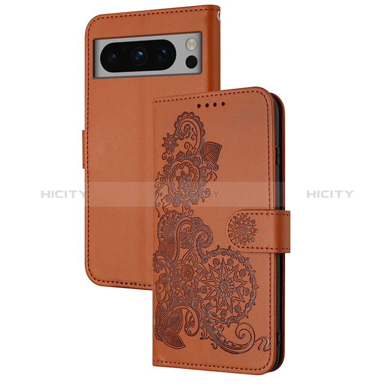 Funda de Cuero Cartera con Soporte Flores Carcasa Y01X para Google Pixel 8 5G