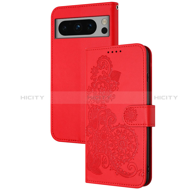 Funda de Cuero Cartera con Soporte Flores Carcasa Y01X para Google Pixel 8 Pro 5G