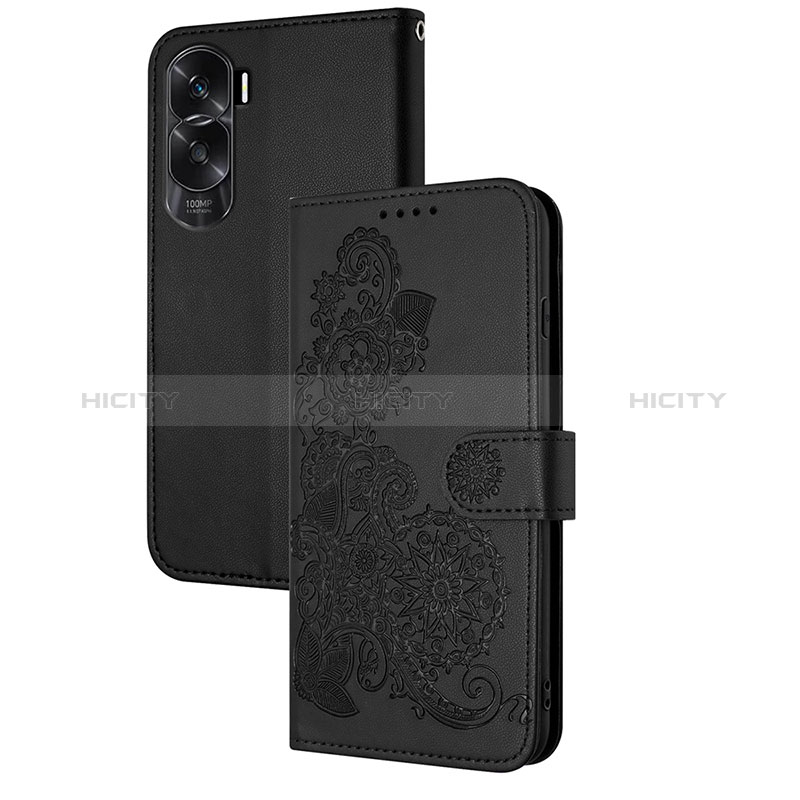 Funda de Cuero Cartera con Soporte Flores Carcasa Y01X para Huawei Honor 90 Lite 5G