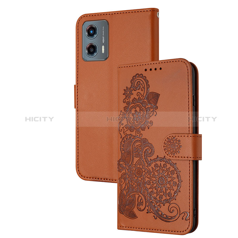 Funda de Cuero Cartera con Soporte Flores Carcasa Y01X para Motorola Moto G 5G (2023)