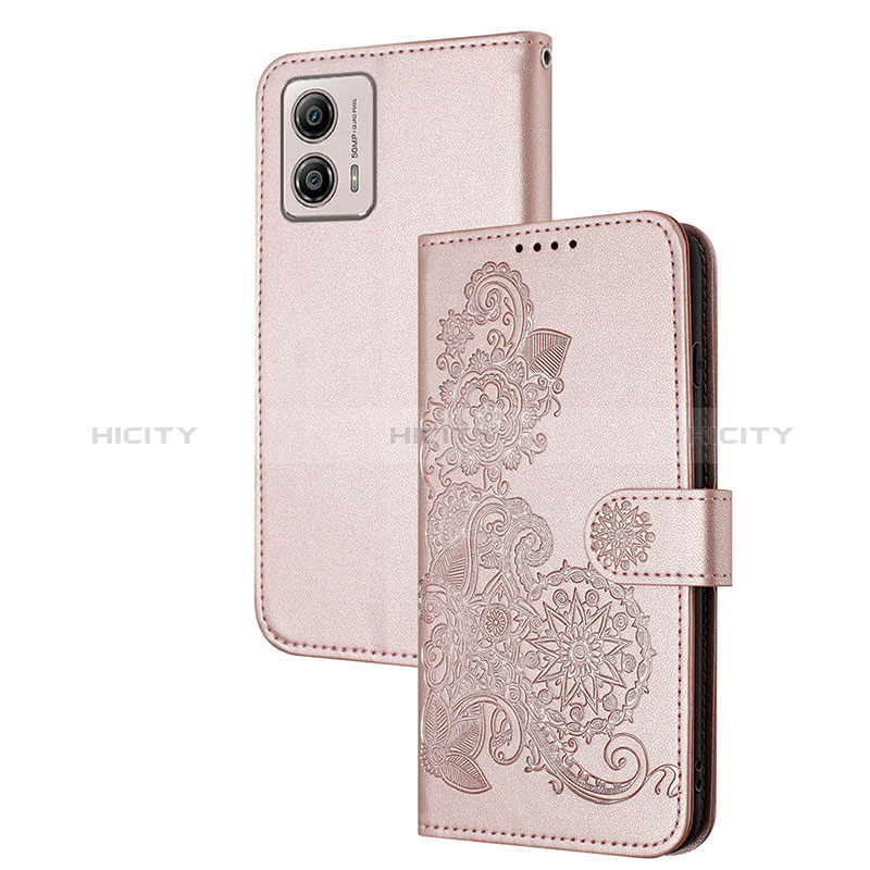 Funda de Cuero Cartera con Soporte Flores Carcasa Y01X para Motorola Moto G53 5G