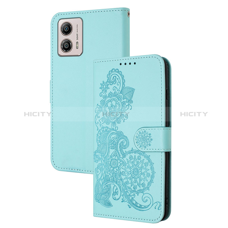 Funda de Cuero Cartera con Soporte Flores Carcasa Y01X para Motorola Moto G53j 5G