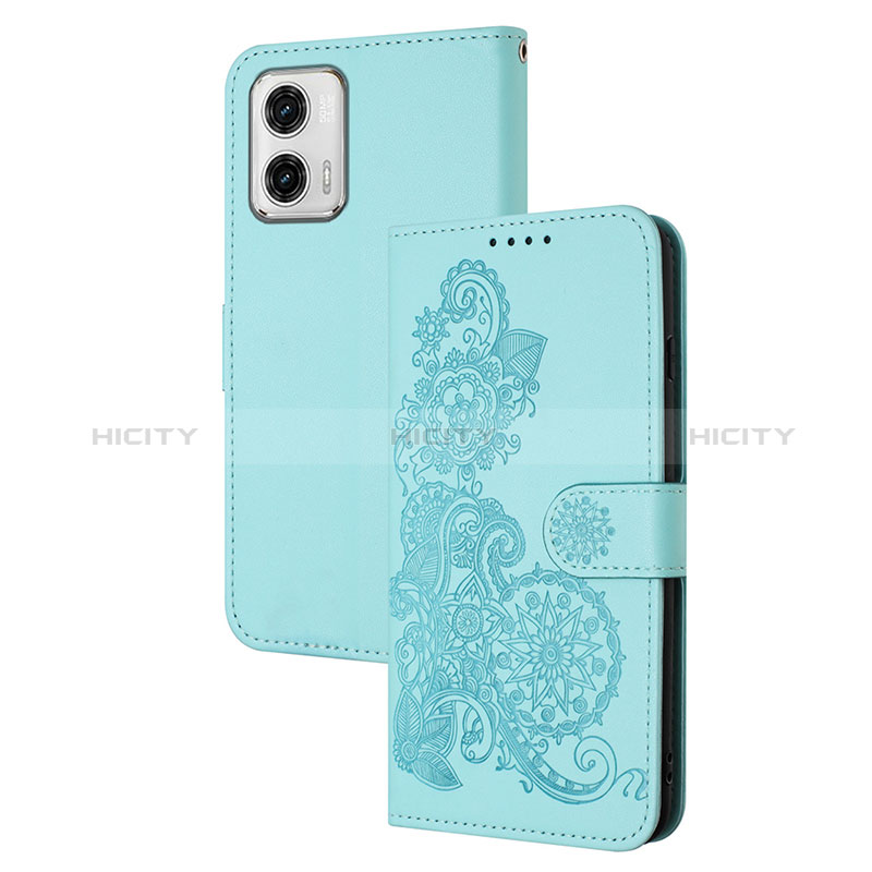 Funda de Cuero Cartera con Soporte Flores Carcasa Y01X para Motorola Moto G73 5G