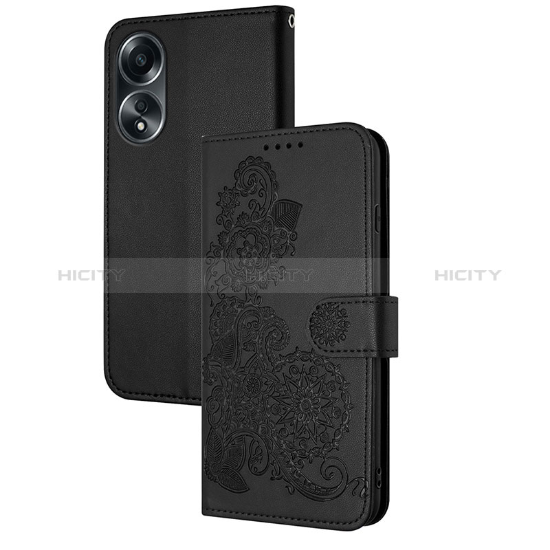 Funda de Cuero Cartera con Soporte Flores Carcasa Y01X para Oppo A18