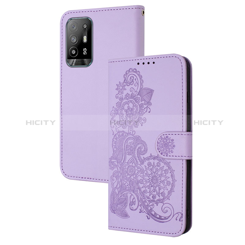 Funda de Cuero Cartera con Soporte Flores Carcasa Y01X para Oppo A94 5G