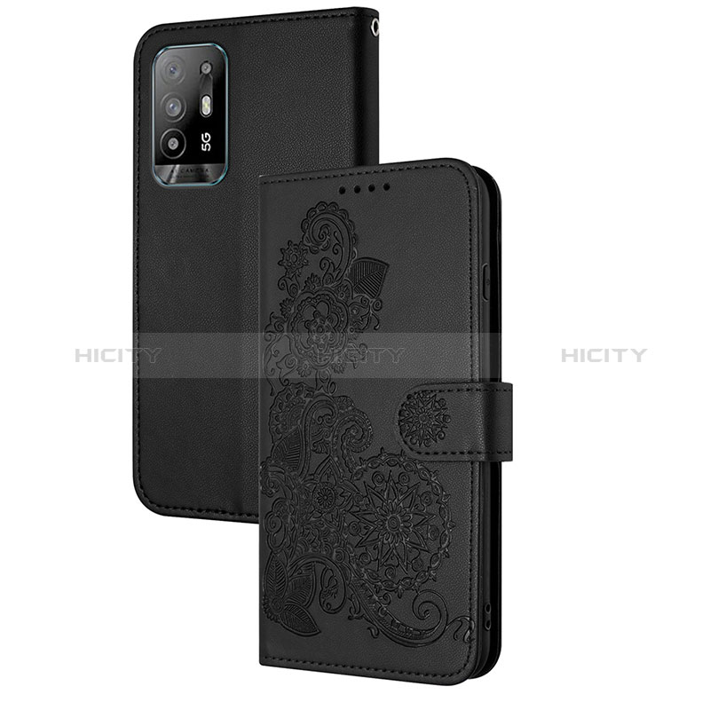 Funda de Cuero Cartera con Soporte Flores Carcasa Y01X para Oppo A94 5G