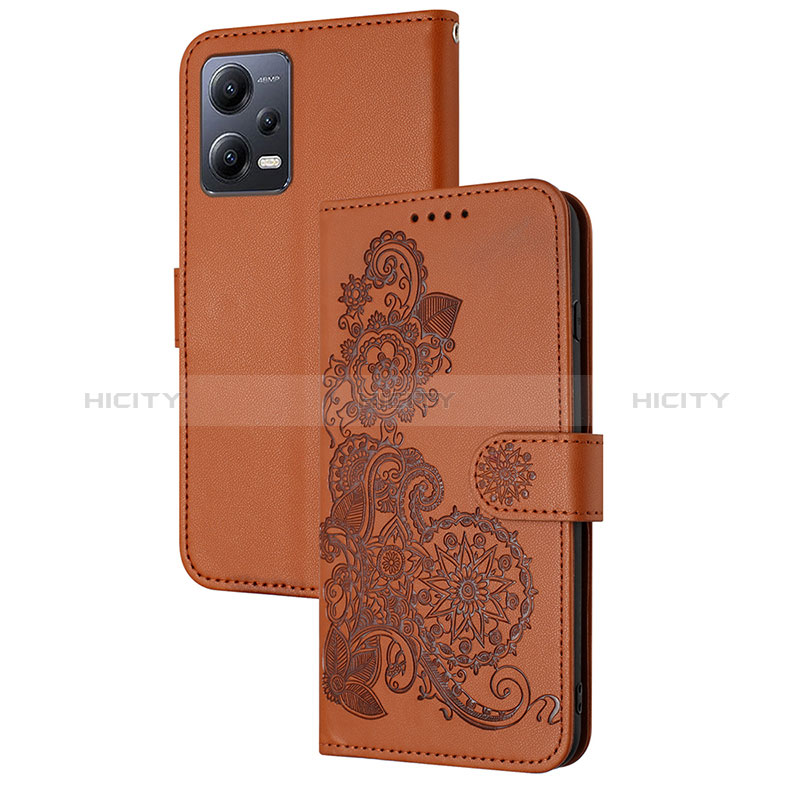 Funda de Cuero Cartera con Soporte Flores Carcasa Y01X para Xiaomi Redmi Note 12 5G