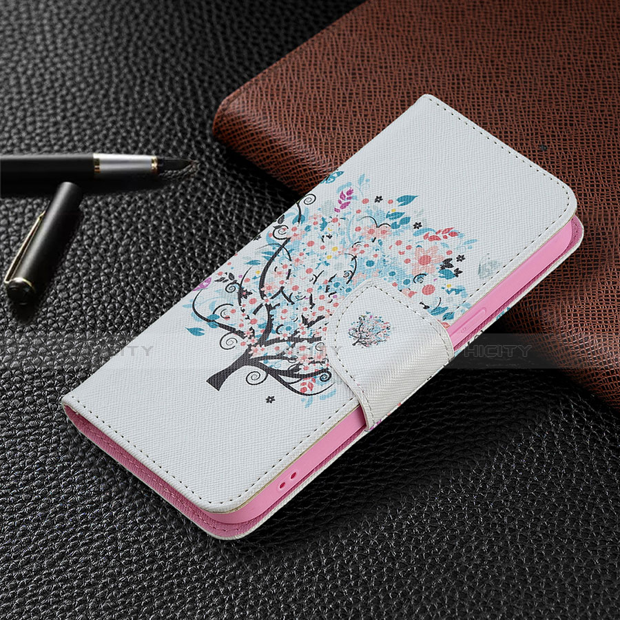 Funda de Cuero Cartera con Soporte Flores Carcasa Z02 para Apple iPhone 13 Pro Max Multicolor