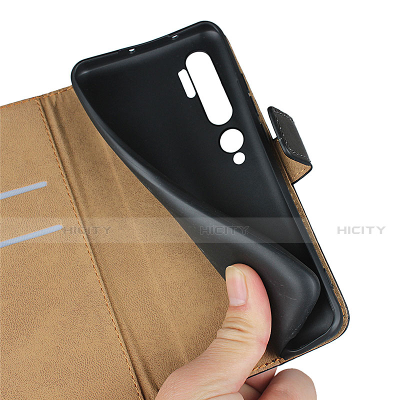 Funda de Cuero Cartera con Soporte K01 para Xiaomi Mi Note 10 Negro