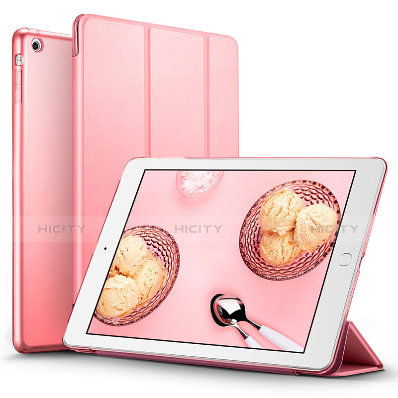 Funda de Cuero Cartera con Soporte L01 para Apple iPad Air Rosa