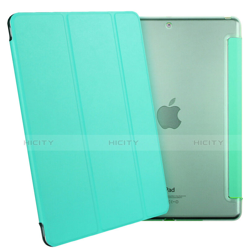 Funda de Cuero Cartera con Soporte L01 para Apple iPad Air Verde