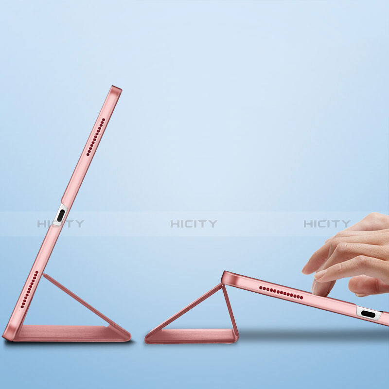 Funda de Cuero Cartera con Soporte L01 para Apple iPad Pro 12.9 (2018) Rosa