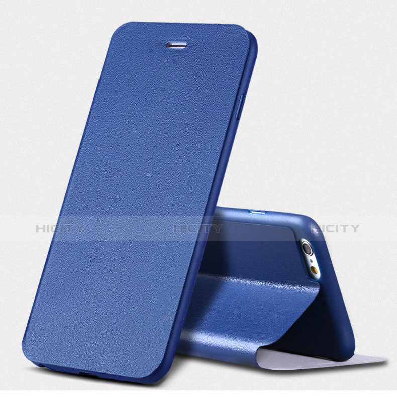 Funda de Cuero Cartera con Soporte L01 para Apple iPhone 6 Azul