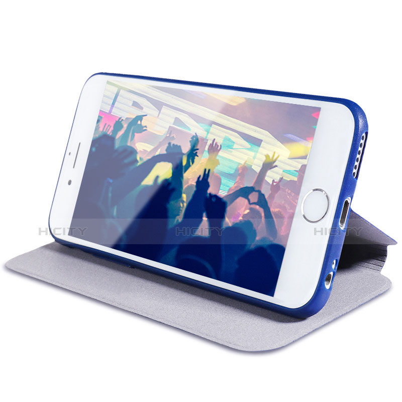 Funda de Cuero Cartera con Soporte L01 para Apple iPhone 6 Azul