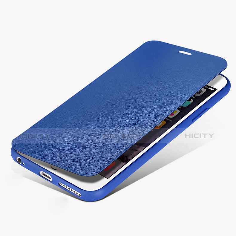 Funda de Cuero Cartera con Soporte L01 para Apple iPhone 6 Azul