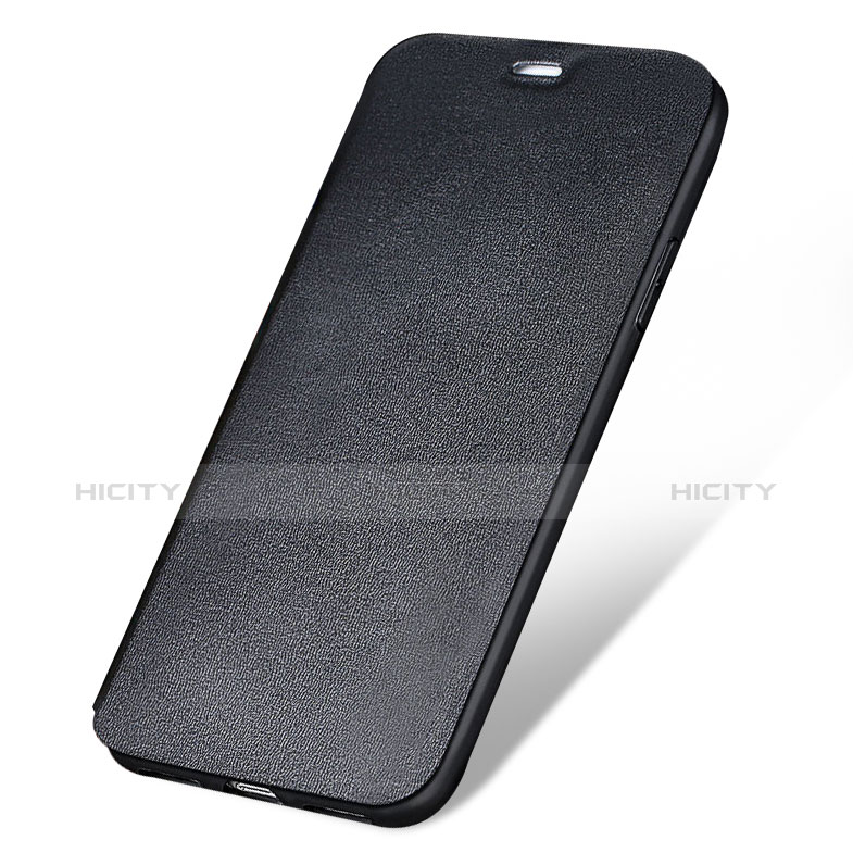 Funda de Cuero Cartera con Soporte L01 para Apple iPhone 7 Negro