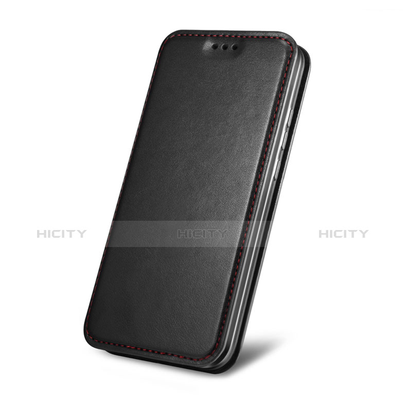 Funda de Cuero Cartera con Soporte L01 para Huawei Honor 10 Negro