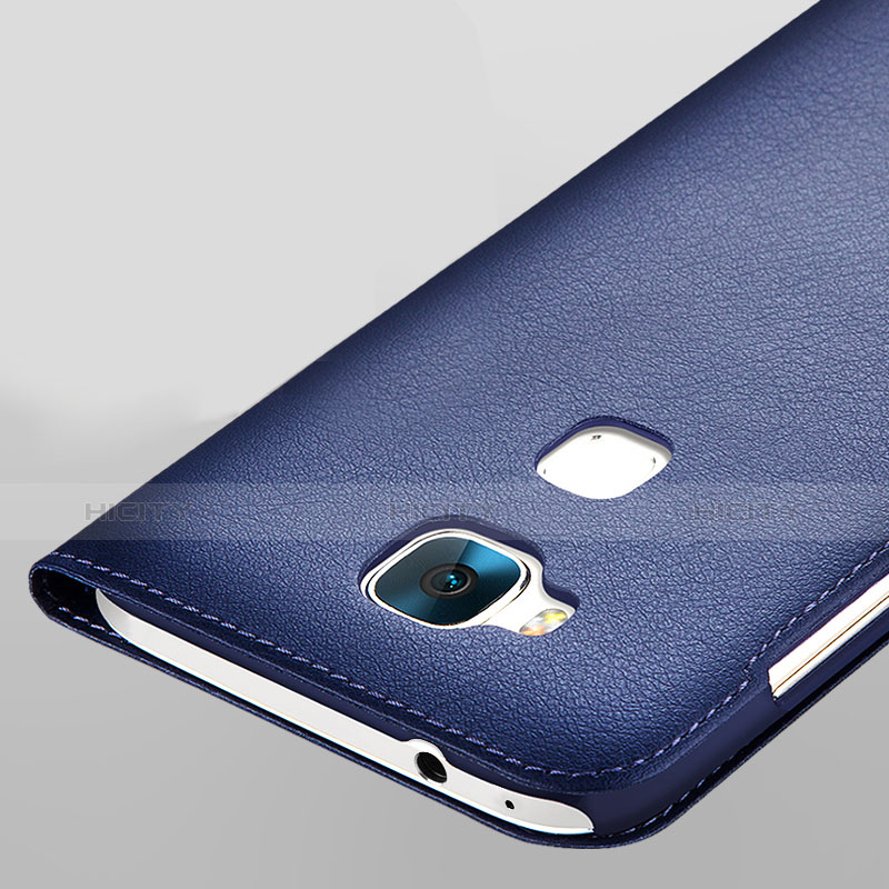 Funda de Cuero Cartera con Soporte L01 para Huawei Honor 5X Azul