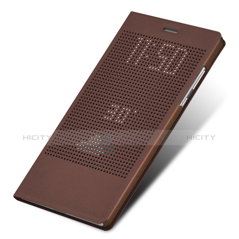 Funda de Cuero Cartera con Soporte L01 para Huawei Honor Note 8 Marron