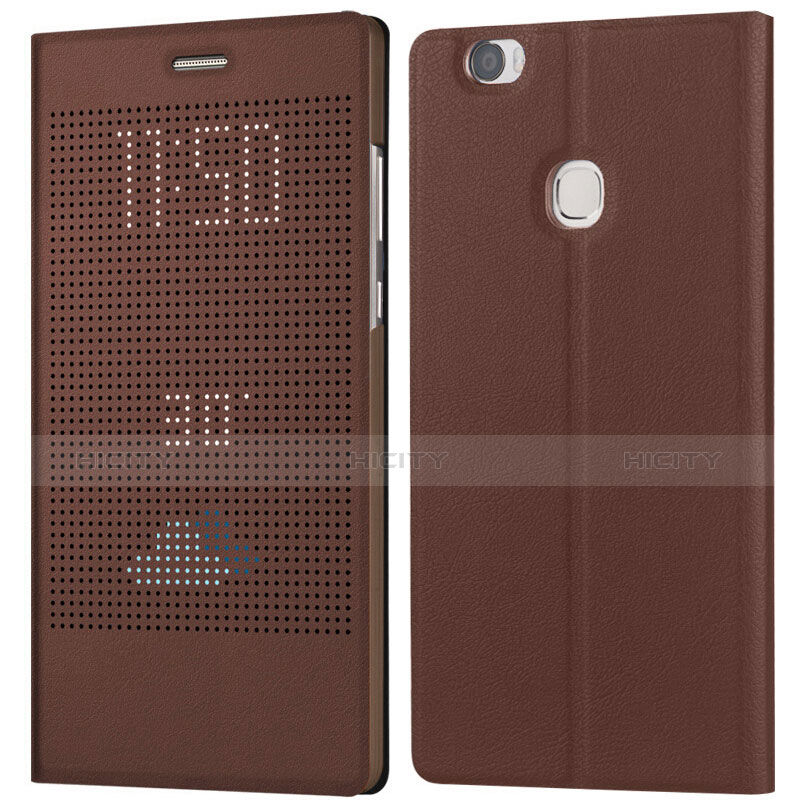 Funda de Cuero Cartera con Soporte L01 para Huawei Honor Note 8 Marron