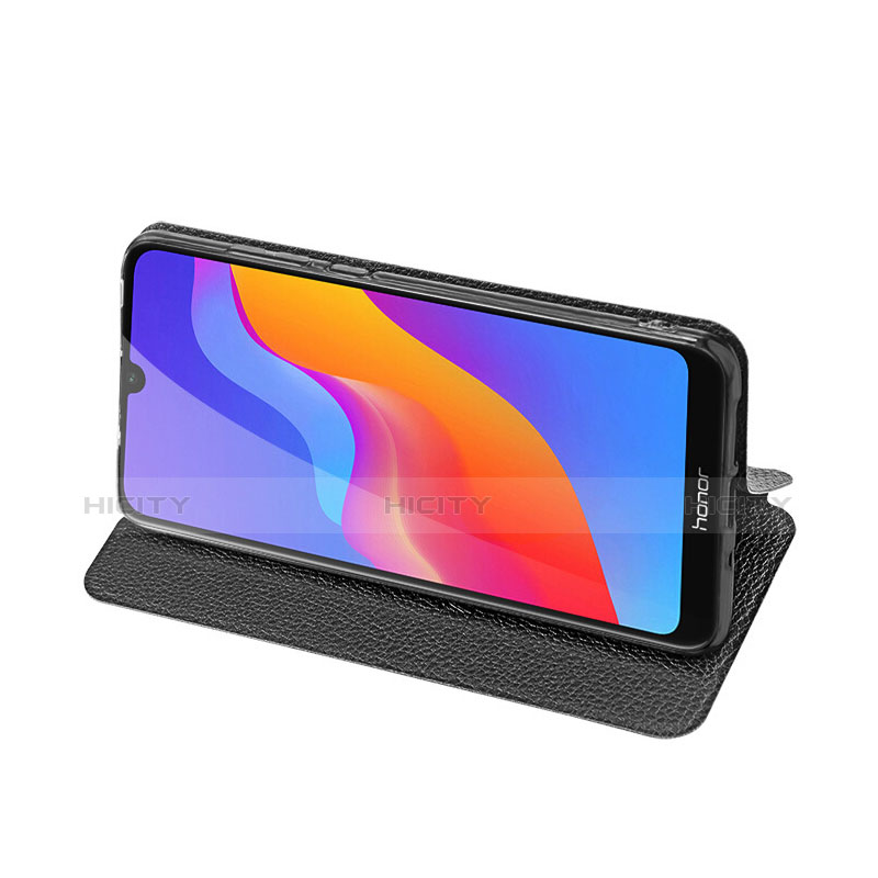 Funda de Cuero Cartera con Soporte L01 para Huawei Honor Play 8A Negro