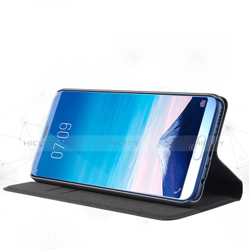 Funda de Cuero Cartera con Soporte L01 para Huawei Honor V10 Azul