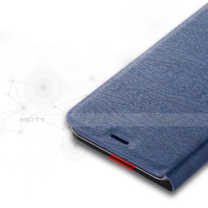 Funda de Cuero Cartera con Soporte L01 para Huawei Honor V10 Azul