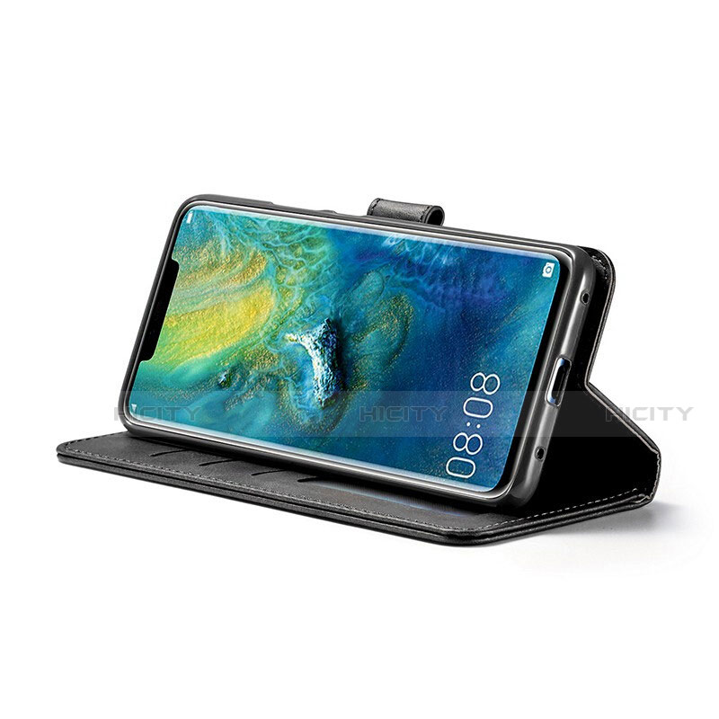 Funda de Cuero Cartera con Soporte L01 para Huawei Mate 30 Negro