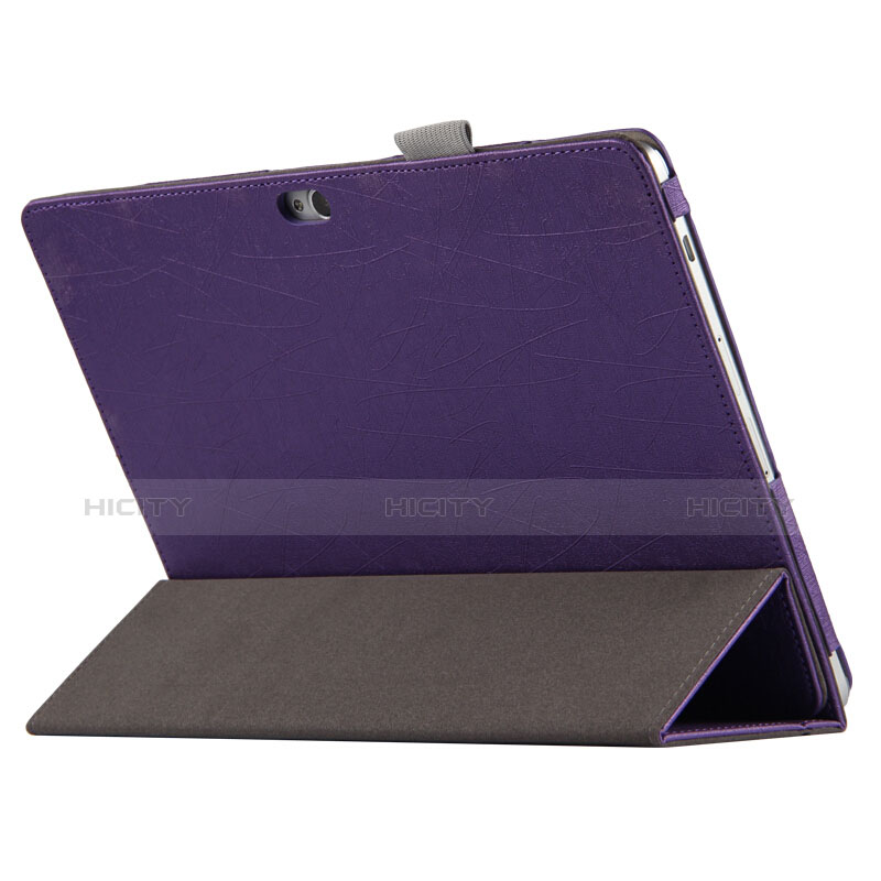 Funda de Cuero Cartera con Soporte L01 para Huawei MediaPad M2 10.0 M2-A01 M2-A01W M2-A01L Morado