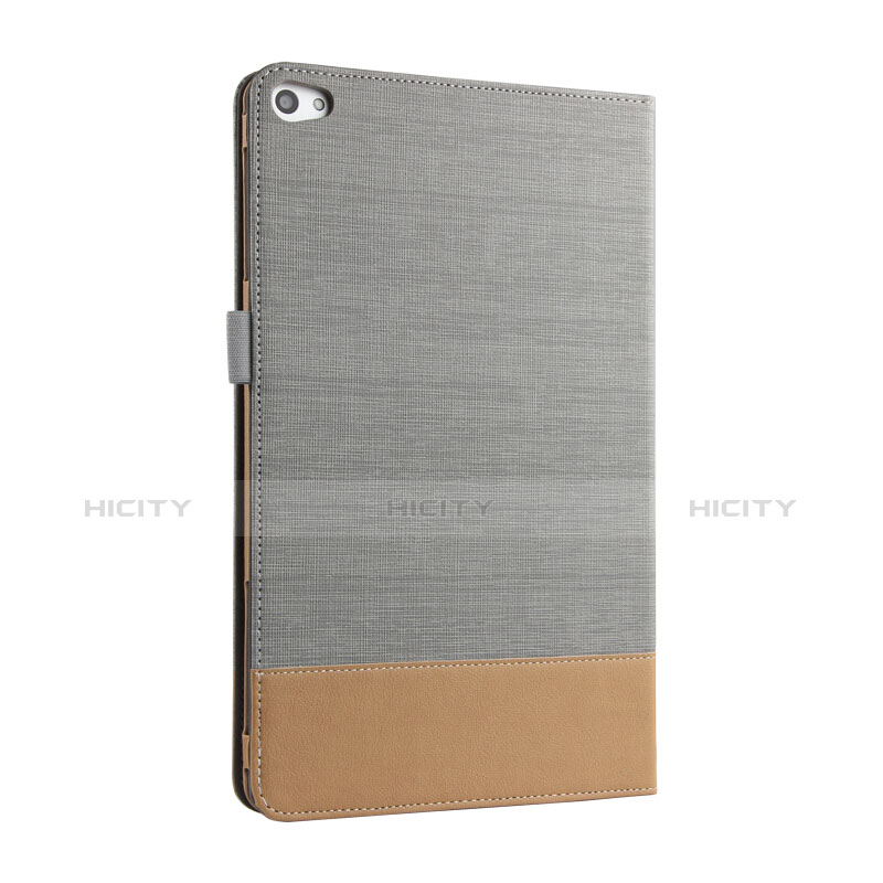 Funda de Cuero Cartera con Soporte L01 para Huawei MediaPad M2 10.1 FDR-A03L FDR-A01W Gris