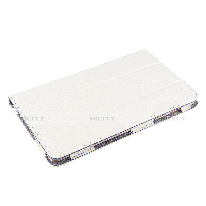 Funda de Cuero Cartera con Soporte L01 para Huawei Mediapad M2 8 M2-801w M2-803L M2-802L Blanco