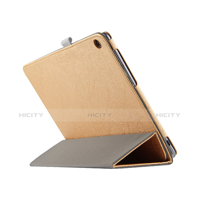 Funda de Cuero Cartera con Soporte L01 para Huawei MediaPad M3 Lite 10.1 BAH-W09 Oro