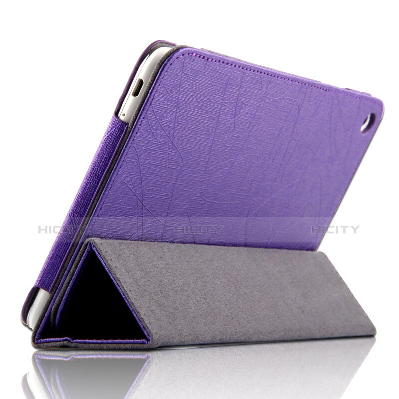 Funda de Cuero Cartera con Soporte L01 para Huawei Mediapad T1 7.0 T1-701 T1-701U Morado