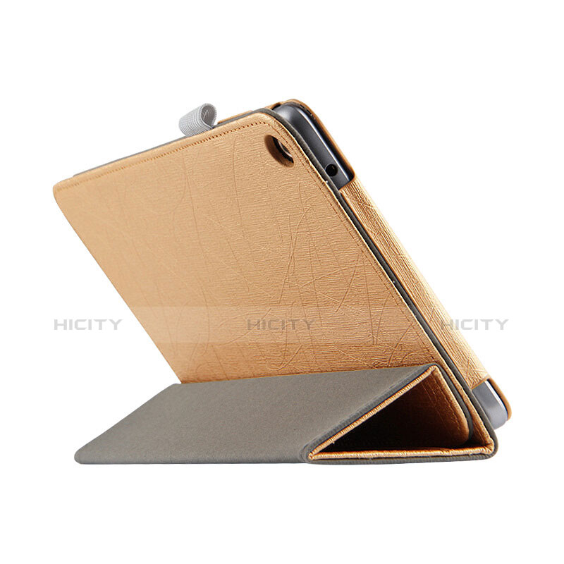 Funda de Cuero Cartera con Soporte L01 para Huawei MediaPad T3 8.0 KOB-W09 KOB-L09 Oro