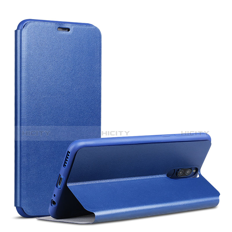 Funda de Cuero Cartera con Soporte L01 para Huawei Nova 2i Azul