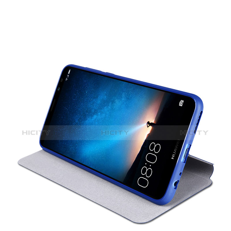 Funda de Cuero Cartera con Soporte L01 para Huawei Nova 2i Azul