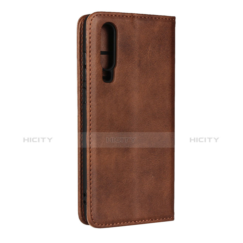 Funda de Cuero Cartera con Soporte L01 para Huawei P30 Marron