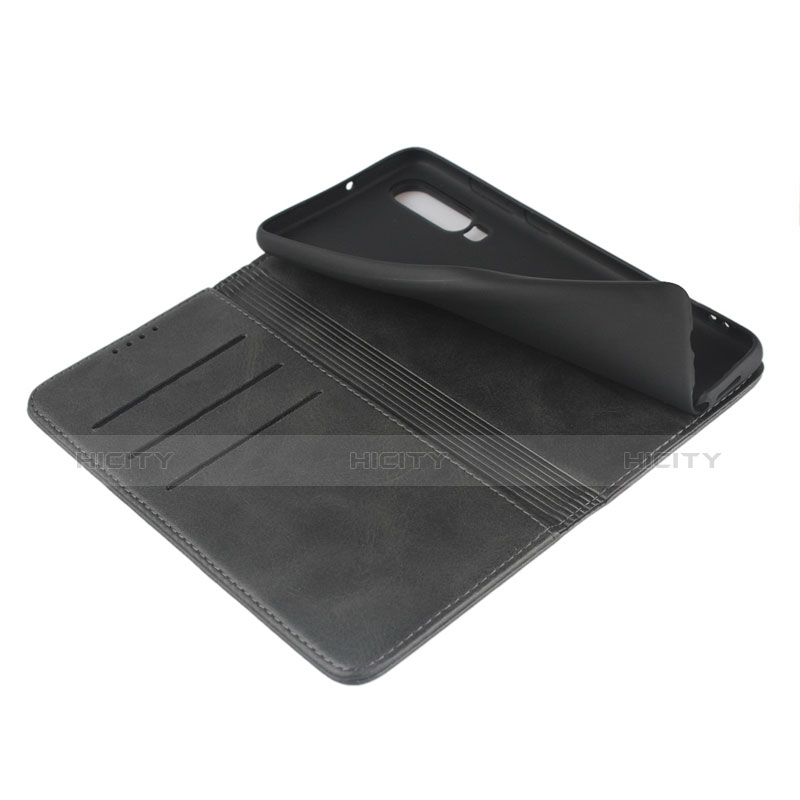 Funda de Cuero Cartera con Soporte L01 para Huawei P30 Negro