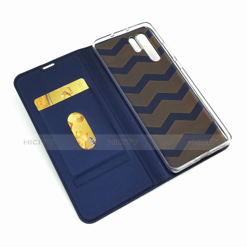 Funda de Cuero Cartera con Soporte L01 para Huawei P30 Pro Azul