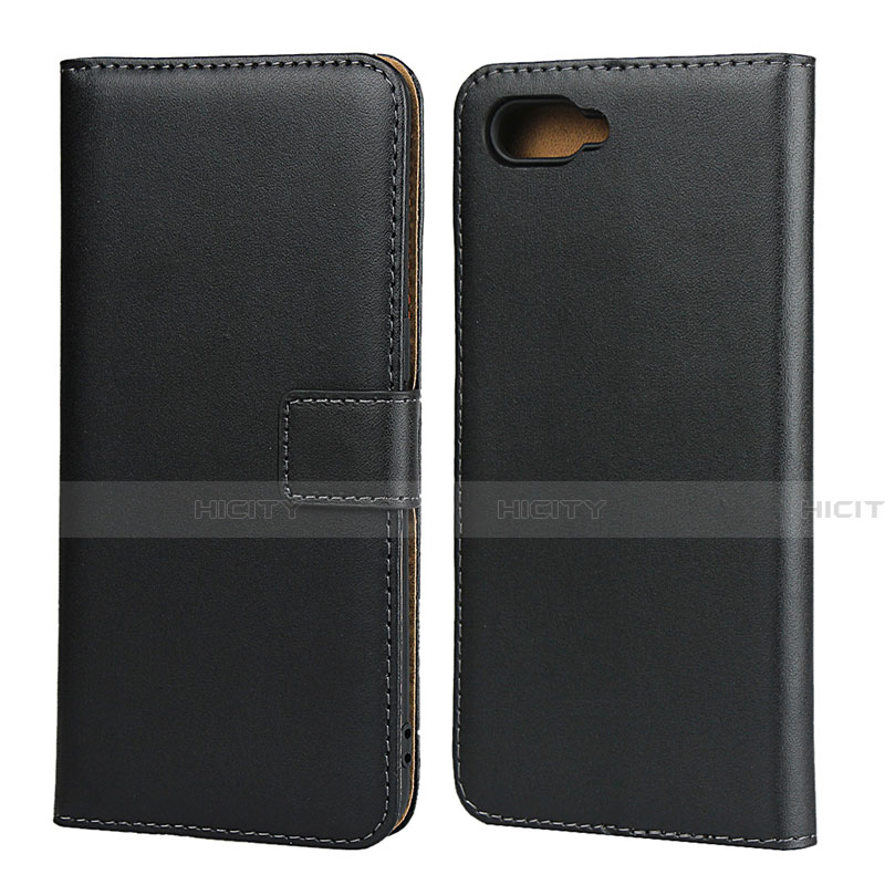 Funda de Cuero Cartera con Soporte L01 para Oppo K1 Negro