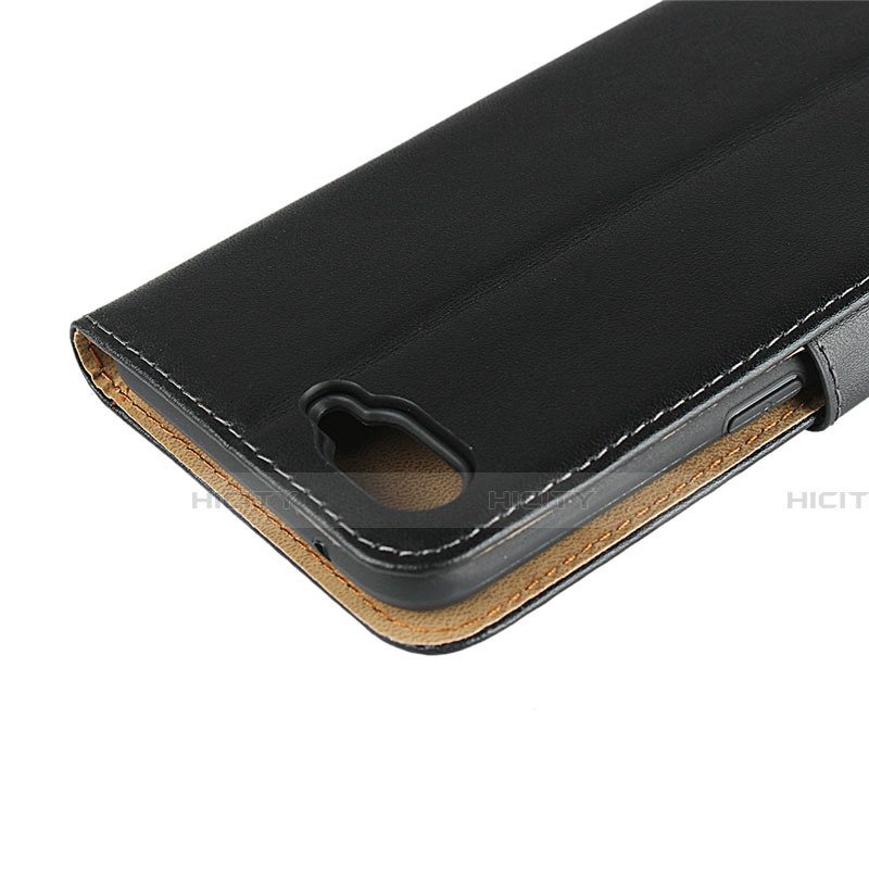 Funda de Cuero Cartera con Soporte L01 para Oppo K1 Negro