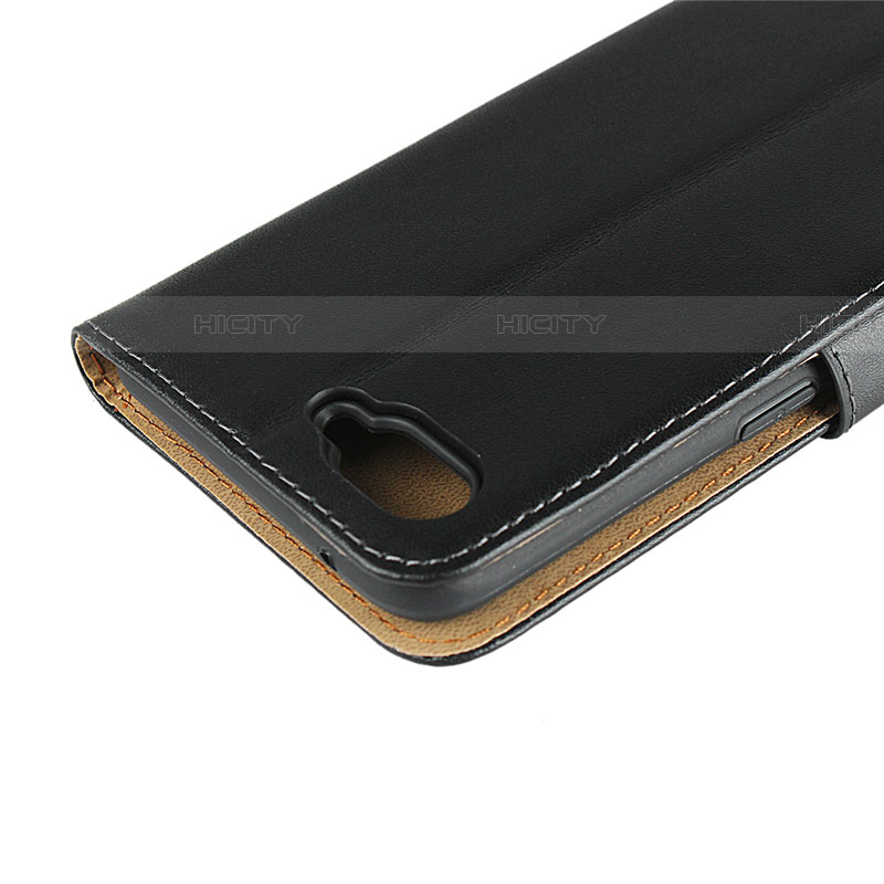 Funda de Cuero Cartera con Soporte L01 para Oppo RX17 Neo Negro