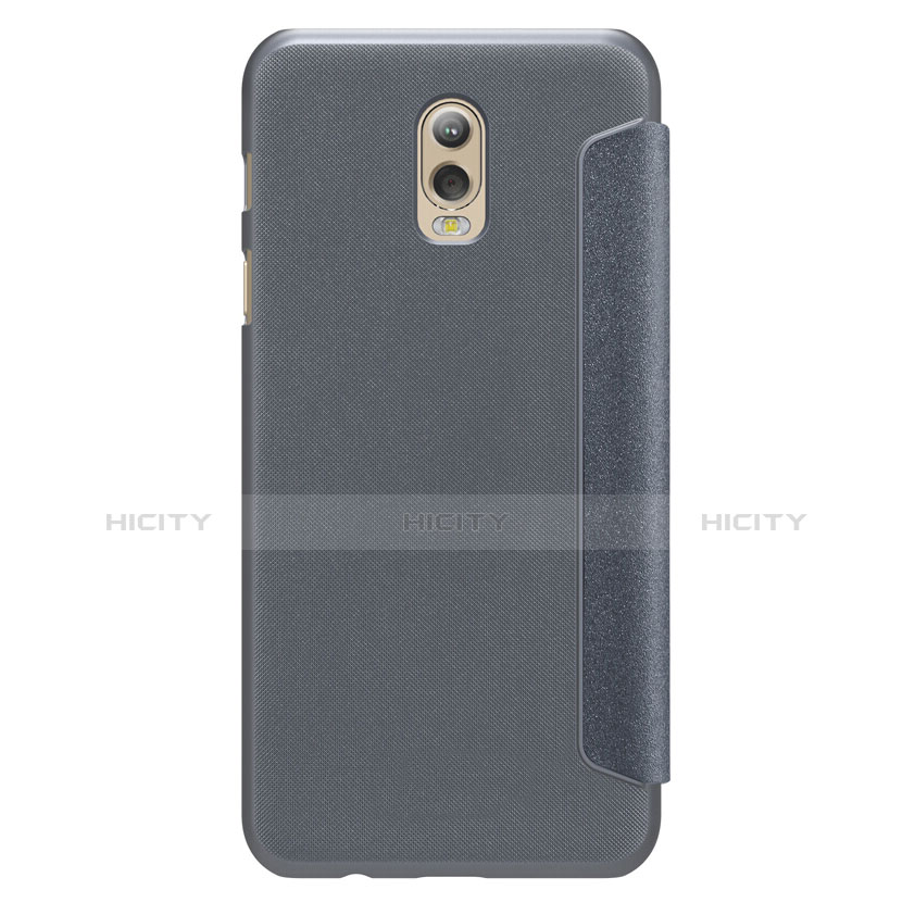 Funda de Cuero Cartera con Soporte L01 para Samsung Galaxy C8 C710F Negro