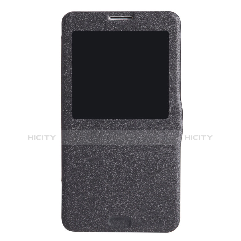 Funda de Cuero Cartera con Soporte L01 para Samsung Galaxy Note 3 N9000 Negro