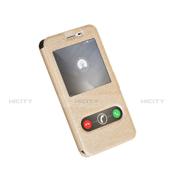 Funda de Cuero Cartera con Soporte L01 para Samsung Galaxy On7 (2016) G6100 Oro