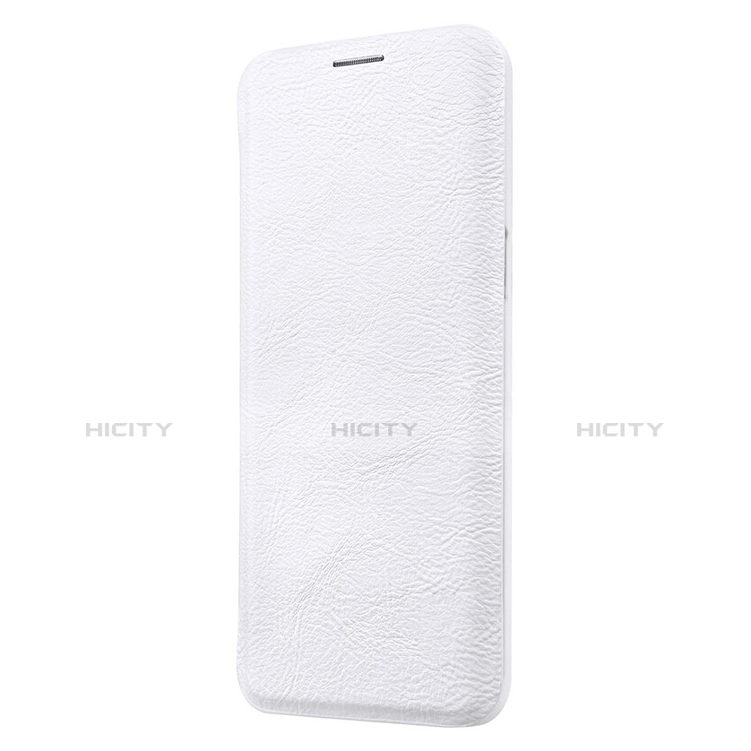 Funda de Cuero Cartera con Soporte L01 para Samsung Galaxy S9 Blanco